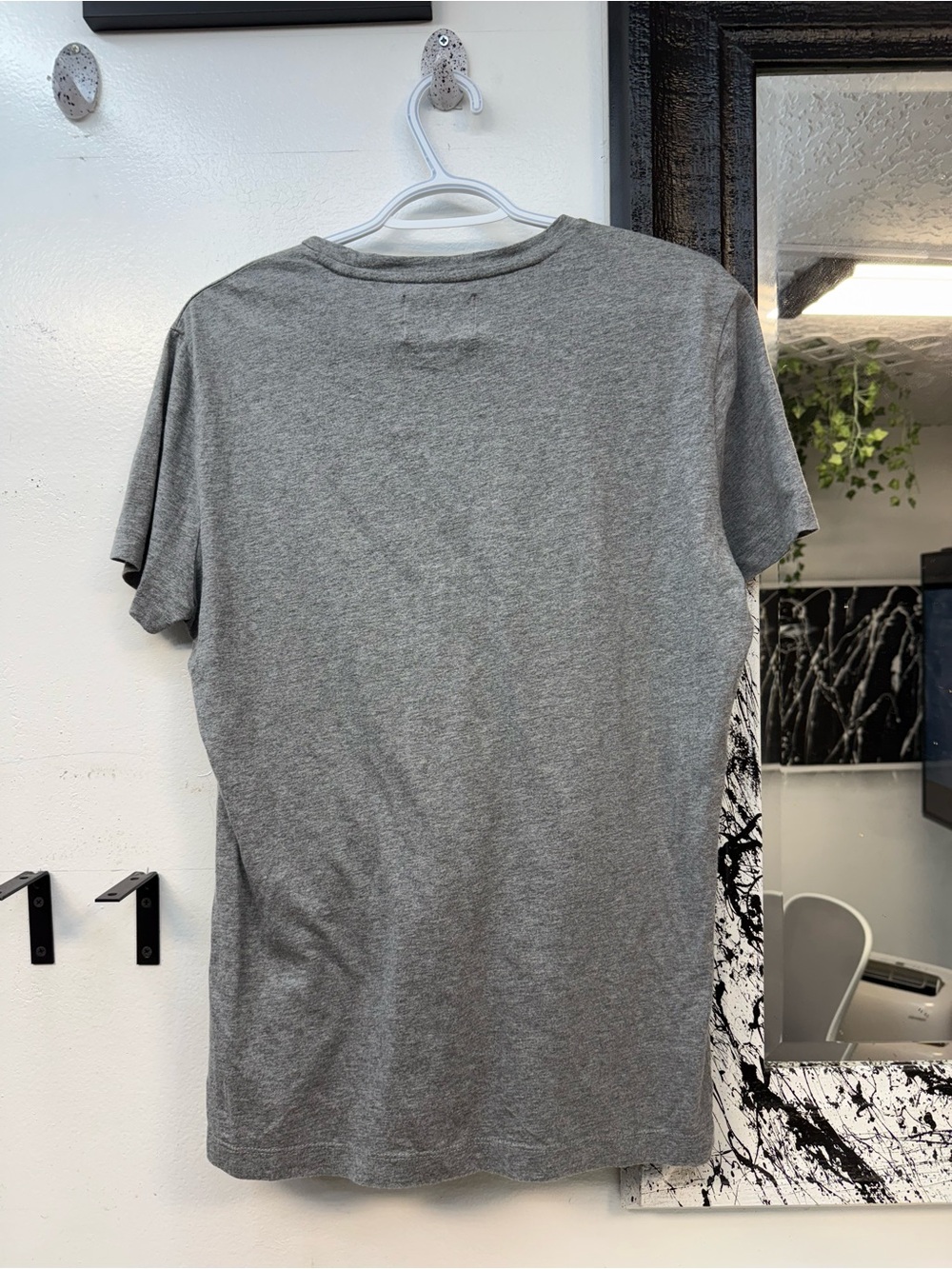 Calvin Klein Jeans Men's Heather Gray Pocket Tee - Picture 4 of 4